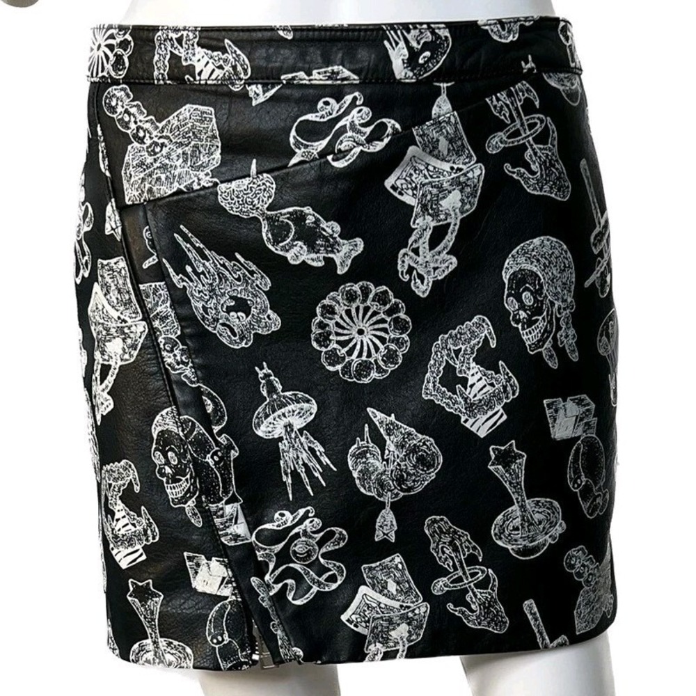 Zadig & Voltaire Leather Mini Skirt Deluxe‎ Limited Edition Women Sz Med Euro 38